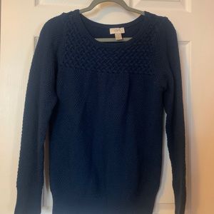 Loft Navy Blue Crewneck Sweater Sweatshirt